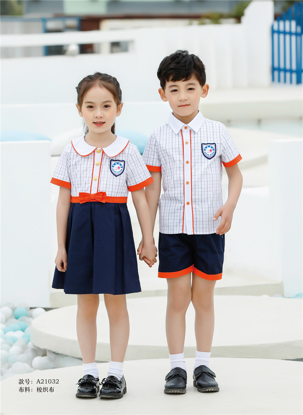 橙色時(shí)尚幼兒園小禮服，眼前一亮的感覺